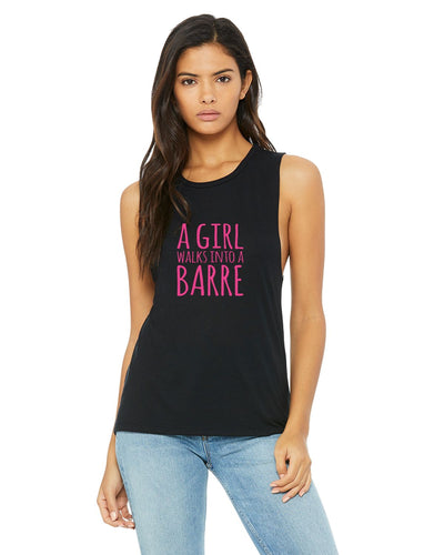 A Girl Walks Into a Barre Muscle Tank