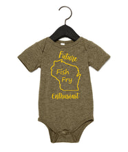 Load image into Gallery viewer, Future Fish Fry Enthusiast Wisconsin Onesie