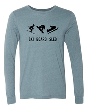 Load image into Gallery viewer, Ski Board Shred Long Sleeve Winter Sports T-shirt