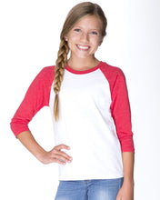Load image into Gallery viewer, Personalized 3/4 Sleeve Youth Raglan Baseball Jersey