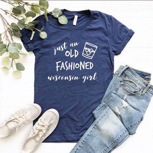 Just An Old Fashioned Wisconsin Girl Triblend Shirt