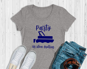 Party in Slow Motion Lake Living Ladies Triblend Shirt